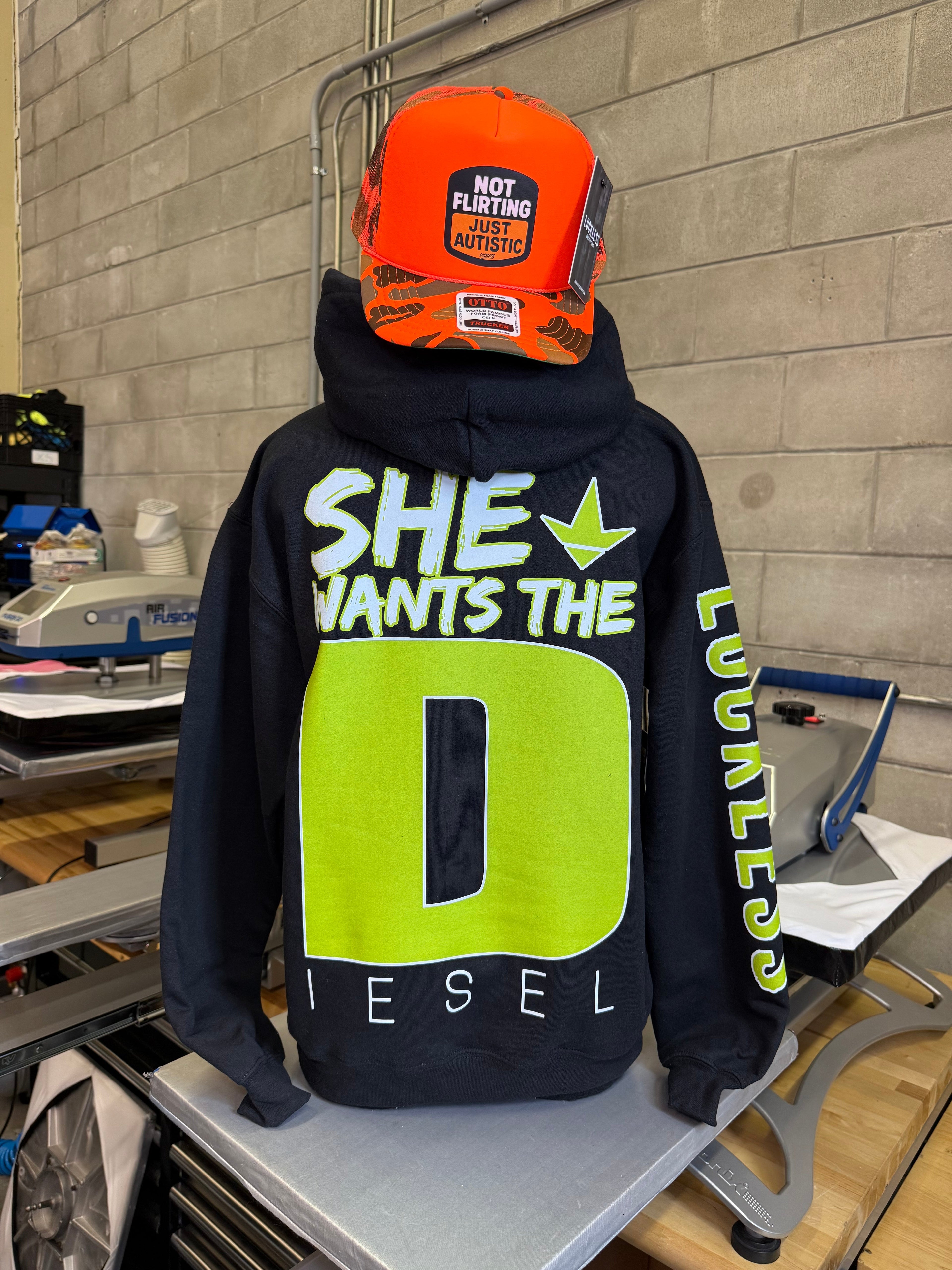 She Wants the Diesel Hoodie - Women's Diesel Truck Lover Pullover