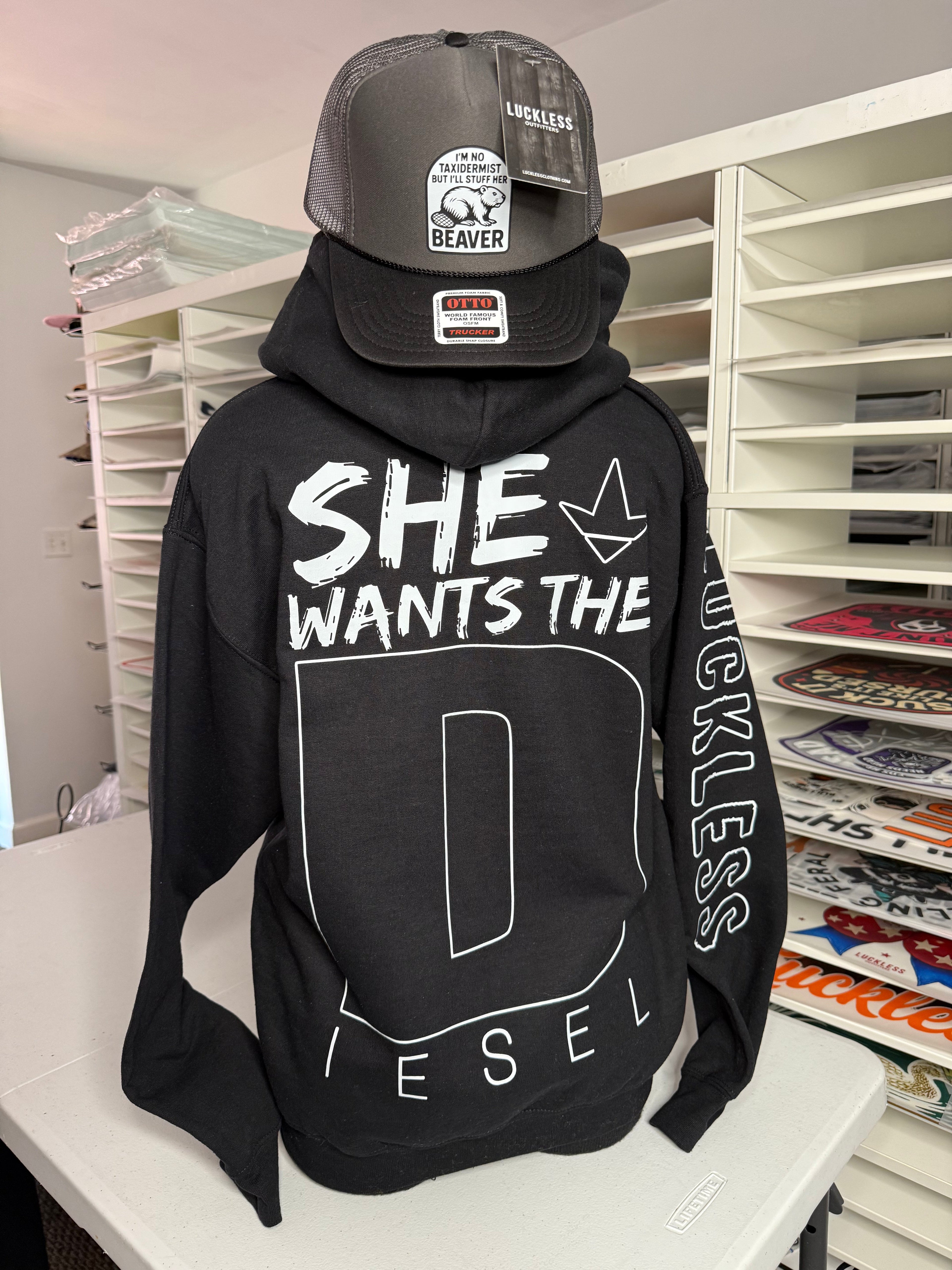 She Wants the Diesel Hoodie - Women's Diesel Truck Lover Pullover
