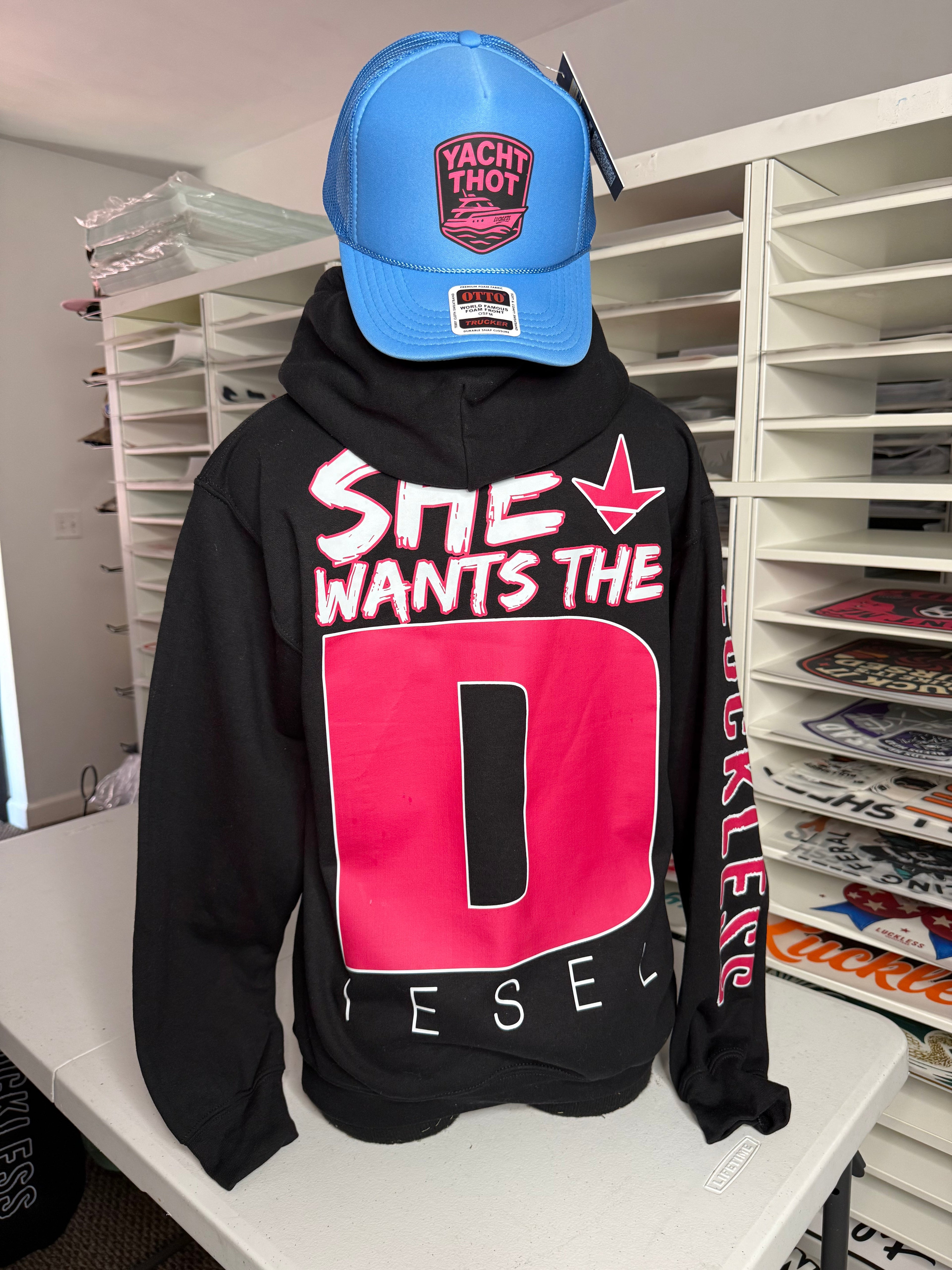 She Wants the Diesel Hoodie - Women's Diesel Truck Lover Pullover
