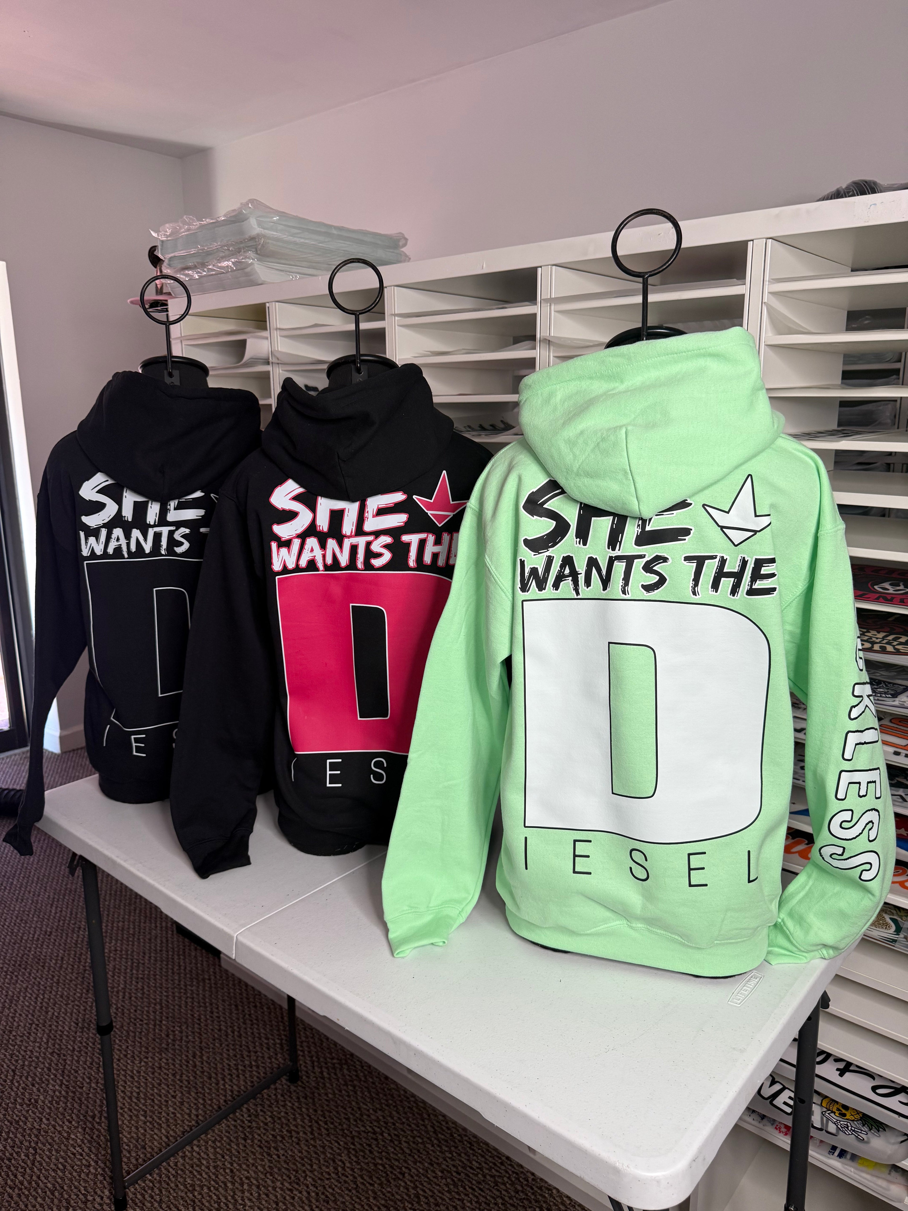 She Wants the Diesel Hoodie - Women's Diesel Truck Lover Pullover